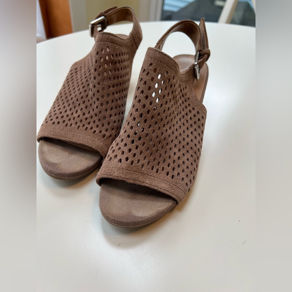 Franco Sarto Brown Open-Toe Sandals-Size 8.5